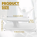 8-piece set - Hooks - Key hooks - Clothes hooks - Towel hooks - Curtain cord holder - Self-adhesive - for bathroom, living room, kitchen - Plastic - White - 6.9*2cm