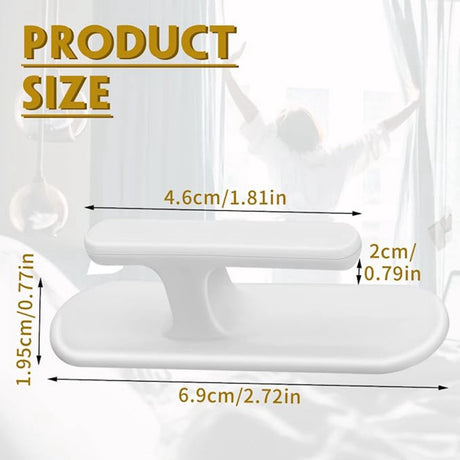 8-piece set - Hooks - Key hooks - Clothes hooks - Towel hooks - Curtain cord holder - Self-adhesive - for bathroom, living room, kitchen - Plastic - White - 6.9*2cm