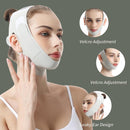 Reusable face sleep mask - V-shaped chin strap - Firming and tightening band for double kin - Sleep mask - Light green