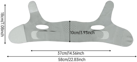 Reusable face sleep mask - V-shaped chin strap - Firming and tightening band for double kin - Sleep mask - Light green
