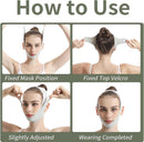Reusable face sleep mask - V-shaped chin strap - Firming and tightening band for double kin - Sleep mask - Light green