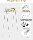 Travel clothes hanger - folding clothes hanger - clothes rack - Wasrek folding clothes rack - suitable for travel - folding clothes rack - freestanding clothes drying rack - drying tower - clothes drying rack - bathroom/balcony/indoor/outdoor