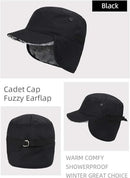 Beanie - Men's Beanie - Men's Winter Beanie - Warm Hats - With Ear Flaps - Ideal for Cold Weather - Faux Fur Lining - Unisex - Warmth - Winter - Sport - Outdoors - Gift Idea - Black