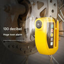 Bicycle disc brake lock - Disc brake alarm - With reminder cable - 7 mm - Motorcycle lock - Scooter lock - Disc brake lock - Yellow