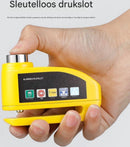 Bicycle disc brake lock - Disc brake alarm - With reminder cable - 7 mm - Motorcycle lock - Scooter lock - Disc brake lock - Yellow