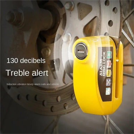 Bicycle disc brake lock - Disc brake alarm - With reminder cable - 7 mm - Motorcycle lock - Scooter lock - Disc brake lock - Orange