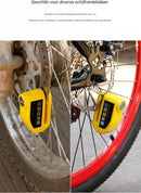 Bicycle disc brake lock - Disc brake alarm - With reminder cable - 7 mm - Motorcycle lock - Scooter lock - Disc brake lock - Silver