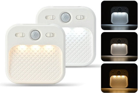 Night light - Night light plug - Children's night light - Night light with motion detector - With 3 detection modes - Rechargeable - 3 light colors - With adjustable brightness - For stairs - Hallway - Children's room - Bedroom