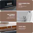 Lockable storage box - 9L lockable pillbox with double combination lock - Waterproof lockable box with combination lock - Perfect for personal belongings at home or in the office - Wit