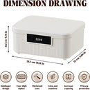 Lockable storage box - 9L lockable pillbox with double combination lock - Waterproof lockable box with combination lock - Perfect for personal belongings at home or in the office - Wit