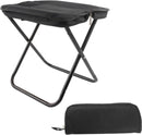 Portable folding camping stool with carrying bag, portable folding chair, folding camping stool, outdoor footrest for travel, walking, hiking, fishing, picnics and barbecues (black)