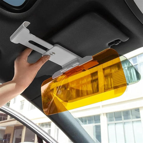 Car Sunshade - 2-in-1 Sunshade Extension - Day and Night Glare Protection - For All Vehicles - Driver and Passenger Side Sunshade