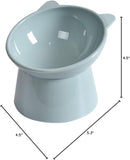 Cat bowl - Feeders - Tilting bowl - Anti-vomiting - Angled design - Blue - Perfect for cats - Indoor use - Pet accessories - Blue