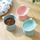 Cat bowl - Feeders - Tilting bowl - Anti-vomiting - Angled design - Blue - Perfect for cats - Indoor use - Pet accessories - Blue