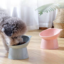 Cat bowl - Feeders - Tilting bowl - Anti-vomiting - Angled design - Blue - Perfect for cats - Indoor use - Pet accessories - Blue