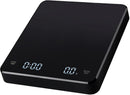 Precision Scale - Barista Scale - Coffee Scale with Timer - Small 3 kg / 0 g Coffee Scale with Gravity Sensor - Rechargeable Kitchen Scale - Barista Essential - High Precision - Black