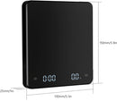 Precision Scale - Barista Scale - Coffee Scale with Timer - Small 3 kg / 0 g Coffee Scale with Gravity Sensor - Rechargeable Kitchen Scale - Barista Essential - High Precision - Black
