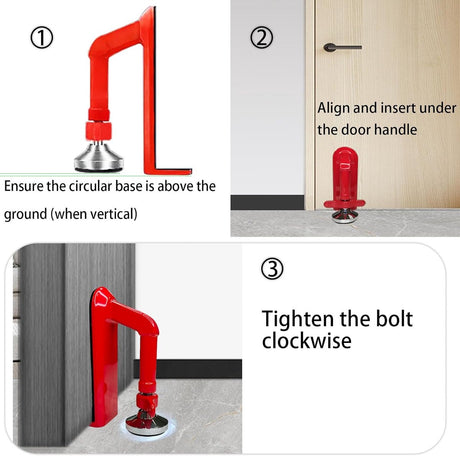 Door security - portable door locks for theft protection while traveling, security for hotel rooms and apartments - drill-free garage door for women and children - peaceful sleep