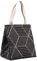 Lunch bag - Insulated bags - Insulated lunch bag for women - Sturdy, foldable and portable lunch bag with wide opening - With interior pockets - Insulated and leakproof cooler - For picnics and beaches for adults (Black Diamond)