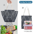 Lunch bag - Insulated bags - Insulated lunch bag for women - Sturdy, foldable and portable lunch bag with wide opening - With interior pockets - Insulated and leakproof cooler - For picnics and beaches for adults (Black Diamond)