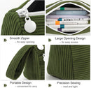 Corduroy pencil case - Pretty pencil case with a practical zipper - Makeup bag - Suitable for school-aged teenagers, boys and girls
