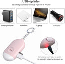 Rechargeable Personal Alarm – Keychain – Personal Alarm – Alarm Keychain – Rechargeable LED Flashlight – Self-Defense Products – Self-Defense Alarm – Personal Alarm – Pink