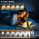 Reading light for books - For bed - With clip - Rechargeable - 5 settings - Bedside lamp - Black