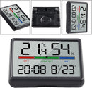 Wekker - Digital Alarm Clock - Weather Station - Room Thermometer - Digital Bathroom Clock - Shower Timer - Kitchen Thermometer - Gym - Bedroom - Kitchen - Office - Christmas Gifts - Black