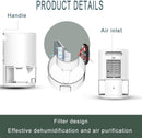 Dehumidifier - Air Dehumidifier - Small Dehumidifier - Smart Sleep Mode - Portable - Ultra Quiet - 3 L/h Dehumidifier - With 1 L Water Tank - Black
