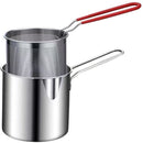 Frying pan - Frying pans - Frying pan set - Stainless steel frying pan with strainer - Portable stainless steel frying pan - Mini shrimp fryer - Small frying basket - Suitable for home cooking