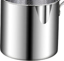 Frying pan - Frying pans - Frying pan set - Stainless steel frying pan with strainer - Portable stainless steel frying pan - Mini shrimp fryer - Small frying basket - Suitable for home cooking