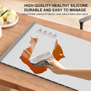 250W roll-up electric hot plate with 8 temperature settings and a 6-hour timer, for buffets, made of waterproof silicone, beige