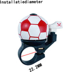 Bicycle bell - Red football bicycle bell - Football bicycle bell - Bicycle horn - Children's bicycle bell - Bicycle horn - Red