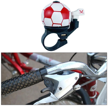 Bicycle bell - Red football bicycle bell - Football bicycle bell - Bicycle horn - Children's bicycle bell - Bicycle horn - Red