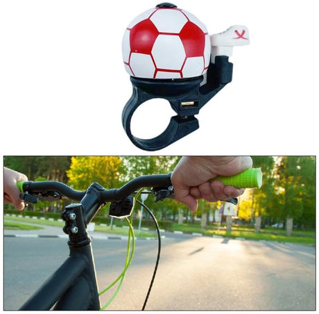 Bicycle bell - Red football bicycle bell - Football bicycle bell - Bicycle horn - Children's bicycle bell - Bicycle horn - Red