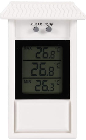 Indoor and outdoor thermometer - Thermometer - Hygrometer - Weather station - Digital thermometer - Weatherproof for indoor and outdoor use - Wit