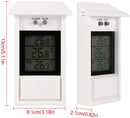 Indoor and outdoor thermometer - Thermometer - Hygrometer - Weather station - Digital thermometer - Weatherproof for indoor and outdoor use - Wit