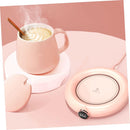 Mug or cup warmer - Heating plate - Coffee cup warmer - Tea cup warmer - Thermal heating plate - Heated coaster - USB coffee warmer for home, office, or desk use - Pink