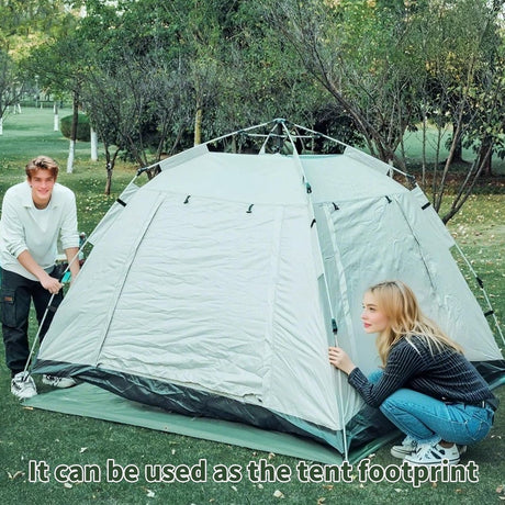 Waterproof camping tarp 2x1.5m - With rings - Heavy-duty groundsheet for tents, outdoor blankets and hammocks