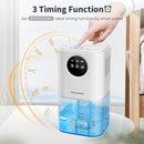 Dehumidifier - Ultra-Quiet Smart Dehumidifier - Home Dehumidifier - Ultra-Quiet Portable Dehumidifier - For Drying Laundry - Dehumidifies Bedrooms, Bathrooms, Wardrobes, and Caravans - White