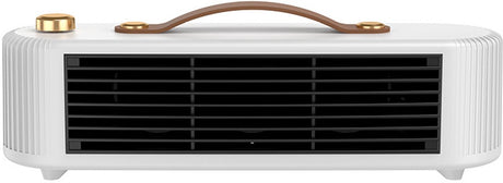 Auxiliary heater, small solar electric heater for home, office or workspace use (White)