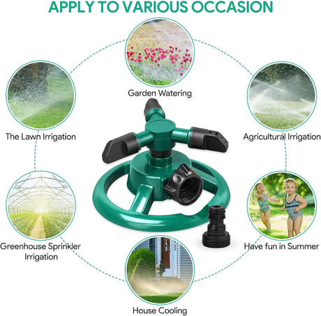 Oscillating Sprinkler - Circular Garden Sprinkler - Rotary Lawn Sprinkler - Sprinkler - Water Sprinkler - Irrigation System - Vegetable Garden