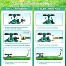 Oscillating Sprinkler - Circular Garden Sprinkler - Rotary Lawn Sprinkler - Sprinkler - Water Sprinkler - Irrigation System - Vegetable Garden