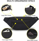 Fanny pack - Sports fanny pack - Running belt - Large fanny pack - Men's and women's - Fanny pack - Pouch - LIGHTWEIGHT RUNNING - For travel/on the go - Dark gray