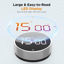 Digital Timer - Digital Kitchen Timer - Smart Timer - LED Display - Magnetic - 360 Degree Rotation - BBQ Alarm Clock - Black
