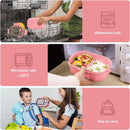 Lunch boxes - Lunch boxes - Adult lunch boxes - Children's lunch boxes - Lunch box with compartments and cutlery - Airtight - 1200 ml - Microwave safe - Ideal for salads - For children and adults - Picnic (pink)