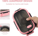 Lunch boxes - Lunch boxes - Adult lunch boxes - Children's lunch boxes - Lunch box with compartments and cutlery - Airtight - 1200 ml - Microwave safe - Ideal for salads - For children and adults - Picnic (pink)