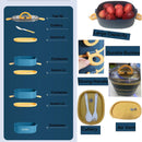 Lunch Box - Bento Box with Cutlery - 3-Layer 2000ml Lunch Box - Insulated Lunch Box for Adults and Children, Picnics, Work, School - Vegetables