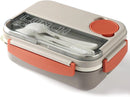 Lunch boxes - Lunch box - Adult lunch box - Children's lunch box - 1300 ml stackable for adults - Leakproof container with compartments - 4-in-1 lunch box, gravy boat and cutlery - Microwave and dishwasher safe (beige)
