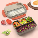 Lunch boxes - Lunch box - Adult lunch box - Children's lunch box - 1300 ml stackable for adults - Leakproof container with compartments - 4-in-1 lunch box, gravy boat and cutlery - Microwave and dishwasher safe (beige)